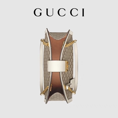 GG Gucci প্যাডলক শোল্ডার ব্যাগ মাঝারি সুপ্রিম ক্যানভাস কাস্টমাইজড