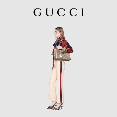 GG Gucci প্যাডলক শোল্ডার ব্যাগ মাঝারি সুপ্রিম ক্যানভাস কাস্টমাইজড
