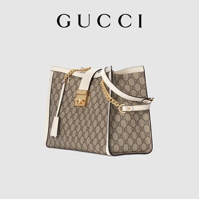 GG Gucci প্যাডলক শোল্ডার ব্যাগ মাঝারি সুপ্রিম ক্যানভাস কাস্টমাইজড