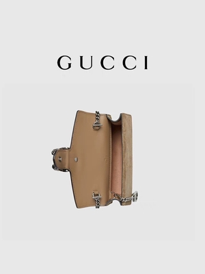 ছোট GUCCI ডায়োনিসাস অলঙ্কৃত ব্র্যান্ডেড লেডিস হ্যান্ডব্যাগ লেপা ক্যানভাস সোয়েড