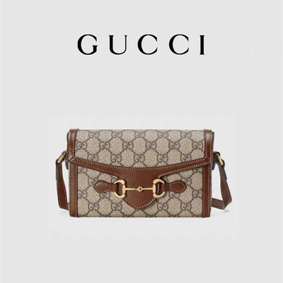 9.5oz GUCCI হর্সবিট 1955 মিনি ব্যাগ লেডিস ওয়ালেট বেইজ আবলুস
