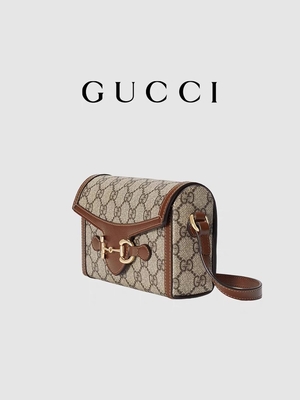 9.5oz GUCCI হর্সবিট 1955 মিনি ব্যাগ লেডিস ওয়ালেট বেইজ আবলুস