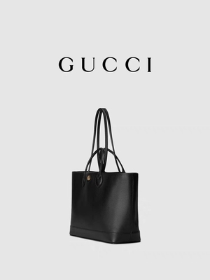 GUCCI ওফিডিয়া ব্র্যান্ডেড শোল্ডার ব্যাগ ছোট মাঝারি দানাদার চামড়া কালো