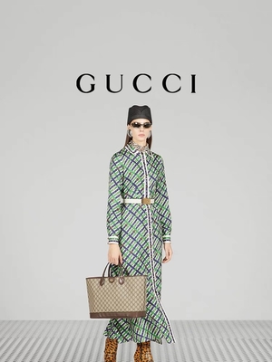 GUCCI ওফিডিয়া ব্র্যান্ডেড শোল্ডার ব্যাগ ছোট মাঝারি দানাদার চামড়া কালো