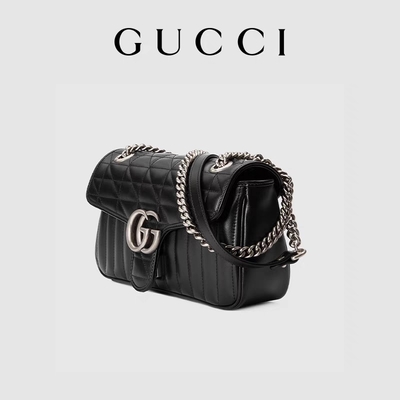 GUCCI GG ব্র্যান্ডেড মেসেঞ্জার ব্যাগ মারমন্ট শোল্ডার ব্যাগ ছোট কুইল্টেড লেদার