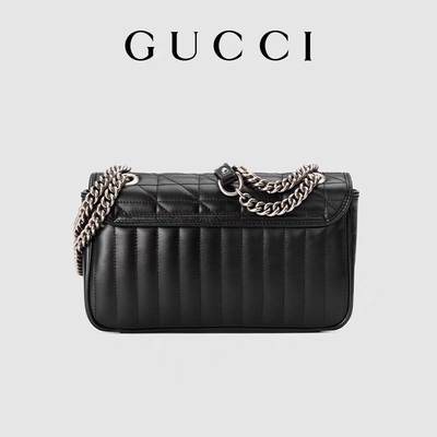 GUCCI GG ব্র্যান্ডেড মেসেঞ্জার ব্যাগ মারমন্ট শোল্ডার ব্যাগ ছোট কুইল্টেড লেদার