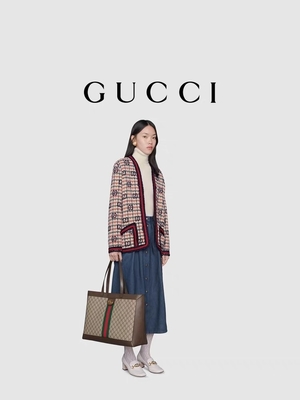 লেদার GUCCI ওফিডিয়া লেডিস ব্র্যান্ডেড শোল্ডার ব্যাগ শপিং টোট