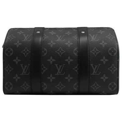 ক্লাসিক মনোগ্রাম Eclipse LV CITY KEEPALL ব্যাগ জ্যাকার্ড ক্যানভাস ক্রসবডি বোস্টন ব্যাগ