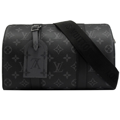 ক্লাসিক মনোগ্রাম Eclipse LV CITY KEEPALL ব্যাগ জ্যাকার্ড ক্যানভাস ক্রসবডি বোস্টন ব্যাগ
