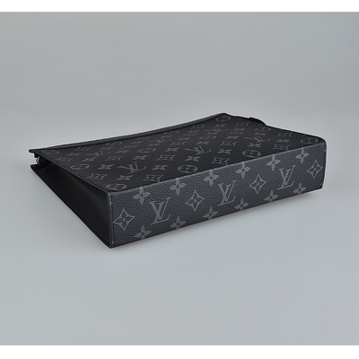 মনোগ্রাম Eclipse ব্র্যান্ডেড পুরুষদের ব্যাগ Pochette লুই Vuitton ভয়েজ পাউচ ক্যানভাস ট্রিম