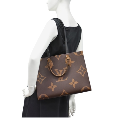 বিপরীত ক্যানভাস ডিজাইনার মনোগ্রাম ব্যাগ OnTheGo MM লুই Vuitton শপিং ব্যাগ