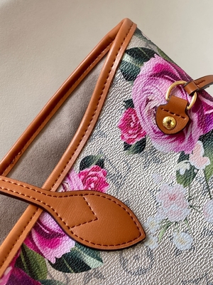 ফুলের প্যাটার্ন সিলভার লুই Vuitton বড় কখনও সম্পূর্ণ M21352