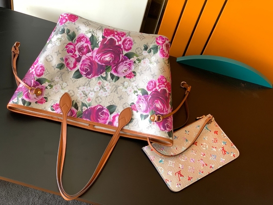 ফুলের প্যাটার্ন সিলভার লুই Vuitton বড় কখনও সম্পূর্ণ M21352