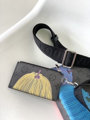 LV X YK মিনি ডিজাইনার পার্স লুই Vuitton Pochette ভয়েজ পাম্পকিন প্রিন্ট Gaston পরিধানযোগ্য ওয়ালেট