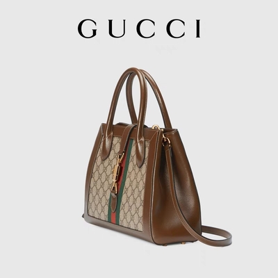 আইকনিক GUCCI ব্যাগ জ্যাকি 1961 সোনার টোনড হার্ডওয়্যার সহ টোট মিডিয়াম