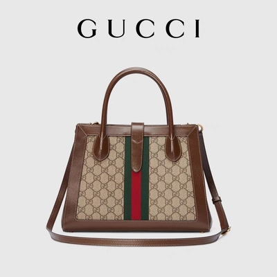 আইকনিক GUCCI ব্যাগ জ্যাকি 1961 সোনার টোনড হার্ডওয়্যার সহ টোট মিডিয়াম