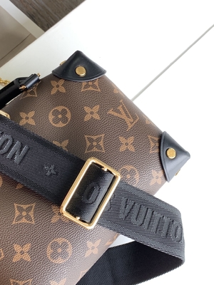 Louis Vuitton কাস্টম ব্র্যান্ডেড ব্যাগ Petite Malle Souple Empreinte মনোগ্রাম বাদামী কালো