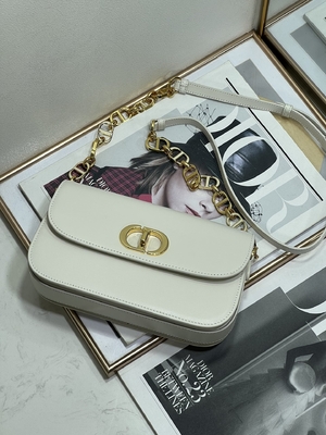 ভদ্রমহিলা Dior মাইক্রো Montaigne 30 ব্যাগ সাদা চামড়া কাস্টম