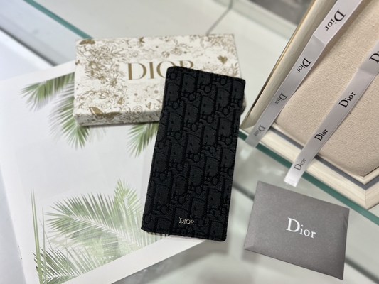 এমবসড উল্লম্ব সিডি খ্রিস্টান Dior Mens ওয়ালেট ডায়মন্ড Zippered