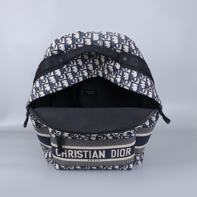 ডিজাইনার ছোট Diortravel ব্যাকপ্যাক নীল Dior Oblique Jacquard
