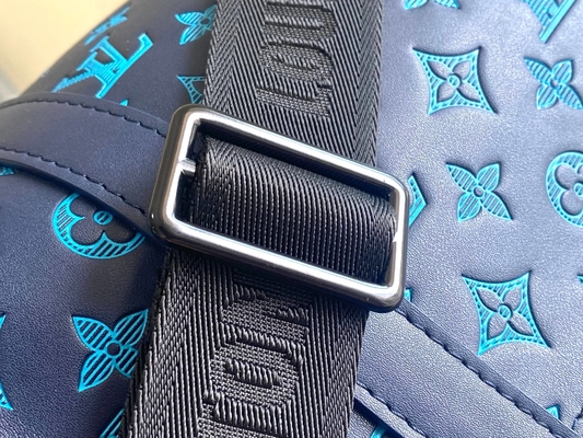 বড় ব্র্যান্ডের পুরুষদের ব্যাগ Keepall BANDOULIÈRE 50 ব্লু বোস্টন ব্যাগ