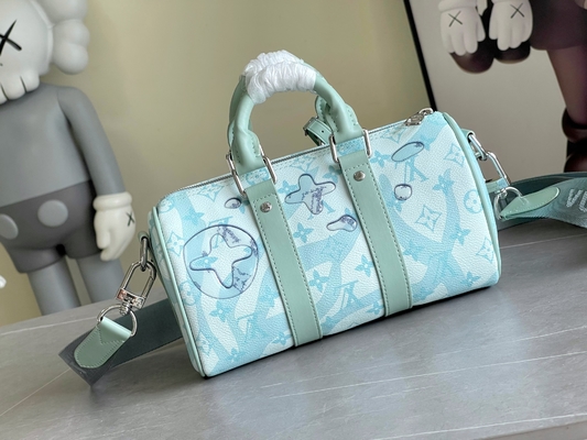 বিজনেস এলভি ডিজাইনার মনোগ্রাম ব্যাগ Keepall BandoulièRe 50 নীল ভ্রমণ ব্যাগ
