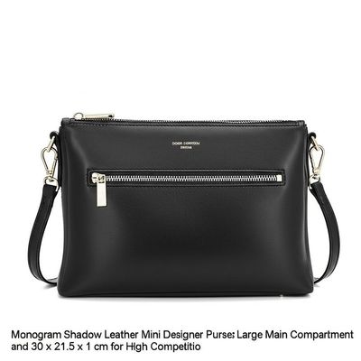 Monogram ছায়া চামড়া মিনি ডিজাইনার ব্যাগ বড় প্রধান কম্পার্টমেন্ট এবং 30 x 21.5 x 1 সেমি উচ্চ প্রতিযোগিতার জন্য